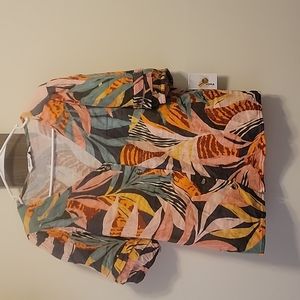 Sonoma Size L Tropical Short Sleeve Tee